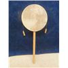 Image 2 : Vintage Authentic First Nations Ceremonial Rattle Stony Tribe, Albert ( wood + gut)