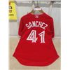 Image 3 : Vintage Toronto Blue Jays Aaron Sanchez Men's Small Canada Day Red Jersey, 