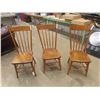 Image 1 : 2 Wooden Press Back Kitchen Chairs