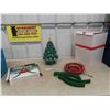 Image 1 : Christmas Tree 15" Tall - Battery Operated Lights & Tree Stand