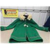 Image 1 : Wool Jacket with Fur Trimmed Hood - Unknown Size - Torn Lining with Matching 