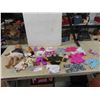 Image 1 : Doll 18" Tall with Outfits, Shoes & (2) Porcelain Dolls; 7" + 9" tall