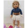 Image 2 : Doll 18" Tall with Outfits, Shoes & (2) Porcelain Dolls; 7" + 9" tall