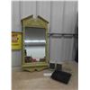 Image 1 : Painted Decorative Mirror 14" x 31", (2) Labtec Speakers, Sanyo Remote Message