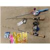 Image 2 : 2 New Ice Fishing Rods, Childs Fishing Rod + some Line, Jigs, Bait
