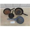 Image 1 : 3 Cast Iron Frying Pans + Granite Wear Frying Pan