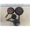 Image 2 : 3 Cast Iron Frying Pans + Granite Wear Frying Pan