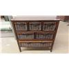 Image 1 : Wood Wicker Dresser/ Organizer 16" x 32" x 33" 