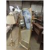 Image 2 : Self Standing Brass Style Mirror + Floor Lamp