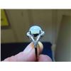 Image 8 : New Fire Opal 9mm x 7mm Stone Surrounded by Cubi Zirconia, Sz 7.5 on Sterling Silver