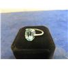 Image 2 : New Sky Blue Topaz 14mm x 10mm on Sterling Silver Sz 6 - Real Stone