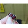 Image 8 : Garnet Ring on Sterling Silver, 3 Carat on Real Stone - Total Weight 4.35 gr