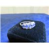 Image 2 : Tanzanite Surrounded by White Topaz on Sterling Silver, Sz 8