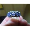 Image 8 : Tanzanite Surrounded by White Topaz on Sterling Silver, Sz 8