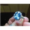 Image 8 : Sky Blue Topaz Ring with White Topaz Sz 9 - New