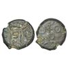 Image 1 : Ancient India: Satavahanas, alloyed copper coin of Naganika and Siri Satakani (c.100-50 BC), MCSI 14