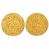 Image 1 : Mughals: Akbar (1556-1605 AD) - gold token based on coin designs of a mohur of Akbar, Fathpur mint, 