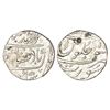 Image 1 : Mughals: Muhammad Shah (1719-1748 AD) - silver rupee, Surat mint, RY5, 'carrot' mark on reverse, 10.