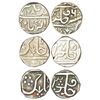 Image 1 : Princely States: Datia, Britsh Protectorate, Raja Shahi series, silver set of 3 coins, 1x rupee, AH 