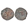 Image 1 : Princely States: Dhar, copper paisa, in the name of Shah Alam II, unlisted on KM, 13.13g. Obv: Hanum