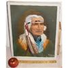 Image 1 : Original as is painting on canvas Chief and actor Dan George-peinture original sur toile comme telle
