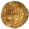 Image 1 : SPAIN, Seville, gold cob 4 escudos, Philip II, assayer Gothic D below mintmark S to left.