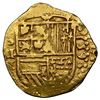 Image 1 : SPAIN, Seville, gold cob 2 escudos, 1590 date to right, assayer H below mintmark S and denomination 