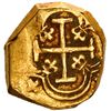 Image 2 : SPAIN, Madrid, gold cob 1 escudo, Charles II, assayer M, simple shield with castles and lions only (