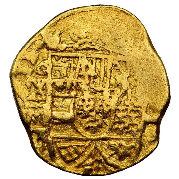 MEXICO, Mexico City, gold cob 1 escudo, 1711 J, crosslet cross, rare, NGC AU 55 (1715 Fleet Shipwrec