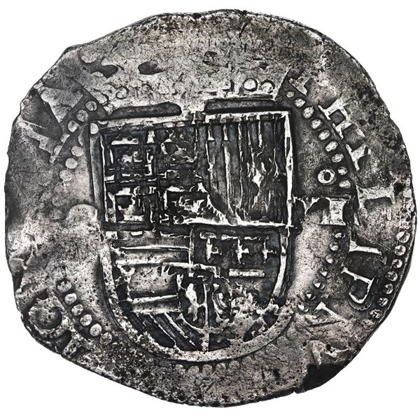 SPAIN, Seville, cob 8 reales, Philip II, assayer not visible.