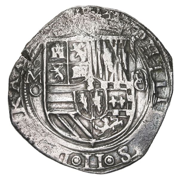 MEXICO, Mexico City, cob 8 reales, Philip II, assayer O below mintmark oM to left, ex-Atocha Researc