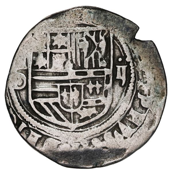 MEXICO, Mexico City, cob 2 reales, Philip II, assayer O below oM to left, ex-Atocha Research Collect