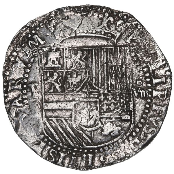 BOLIVIA, Potosí, cob 8 reales, Philip II, assayer B (early 3rd period, "Great Module"), ex-Atocha Re