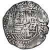 Image 1 : BOLIVIA, Potosí, cob 8 reales, Philip III, assayer R (curved leg), Grade 1.