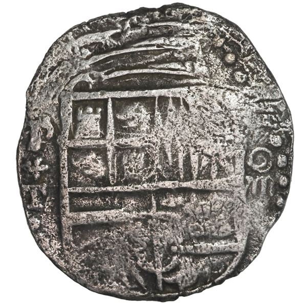 BOLIVIA, Potosí, cob 8 reales, 1619 T, quadrants of cross transposed, Grade 1.