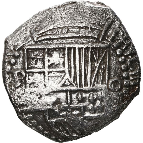 BOLIVIA, Potosí, cob 8 reales, Philip III, assayer not visible (style of assayer Q or later), Grade
