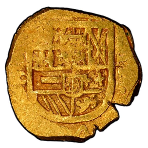 SPAIN, Seville, gold cob 2 escudos, Philip III, assayer G, PCGS MS61 (Santa Margarita).