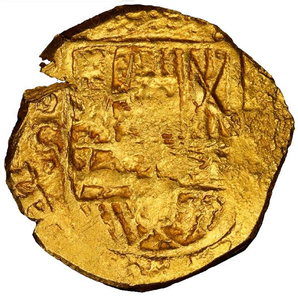 SPAIN, Seville, gold cob 2 escudos, Philip III, assayer G, PCGS AU58 (Santa Margarita).
