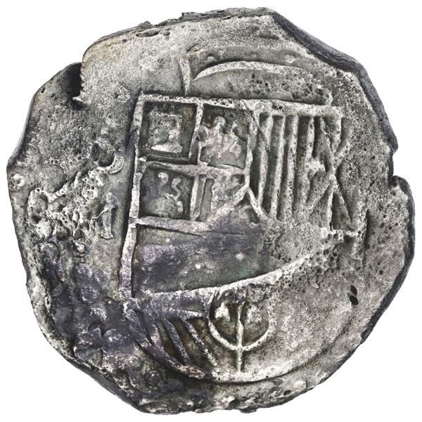 BOLIVIA, Potosí, cob 8 reales, 1617 M, Grade 1.