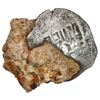 Image 1 : MEXICO, Mexico City, cob 4 reales embedded in a small clump of coral and debris, probably Philip IV,