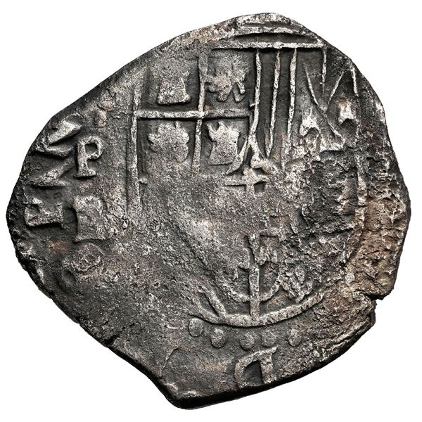 BOLIVIA, Potosí, cob 2 reales, 1618 PAL, rare, NGC VF details / sea salvaged (Shipwreck Blue Label),