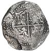 Image 2 : BOLIVIA, Potosí, cob 8 reales, (1651-52) E, with crowned-arms countermark on cross.