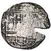 Image 1 : BOLIVIA, Potosí, cob 4 reales, 1649 Z, with crowned-L countermark on cross.