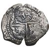 Image 2 : BOLIVIA, Potosí, cob 4 reales, (1650-52) (O or E), with crowned-L countermark on cross.