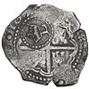 Image 2 : BOLIVIA, Potosí, cob 4 reales, (1651-52) E, with crowned-L countermark on cross.