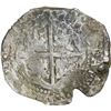 Image 2 : BOLIVIA, Potosí, cob 8 reales, (1650-51) O, with crowned-arms countermark on shield.