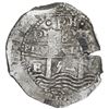 Image 2 : BOLIVIA, Potosí, cob 8 reales, 1654 E, •PH• at top, •pomegranate• above cross.