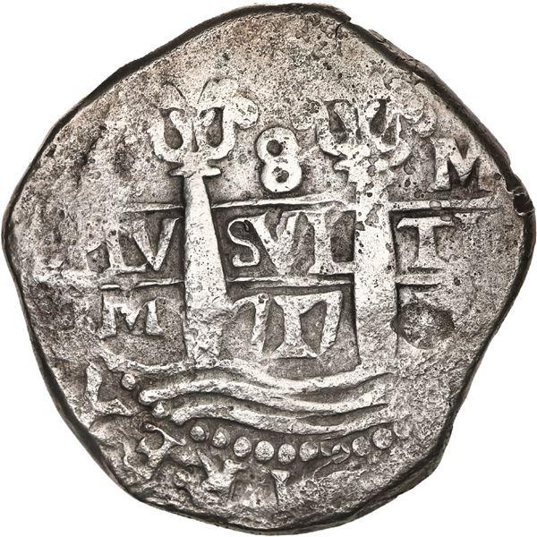 PERU, Lima, cob 8 reales, 1717 M.