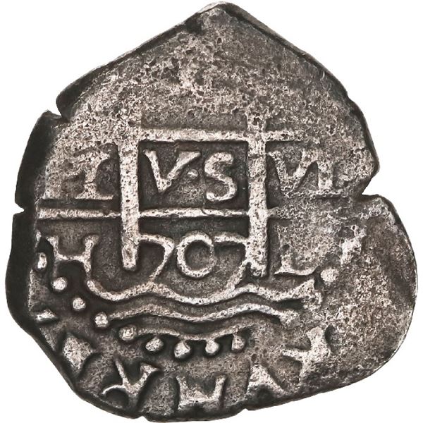 PERU, Lima, cob 1 real, 1707 H.