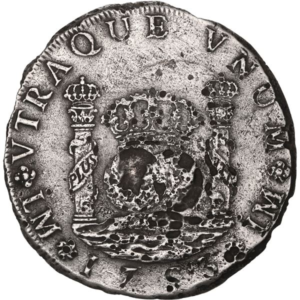 PERU, Lima, pillar 8 reales, Ferdinand VI, 1753 J.